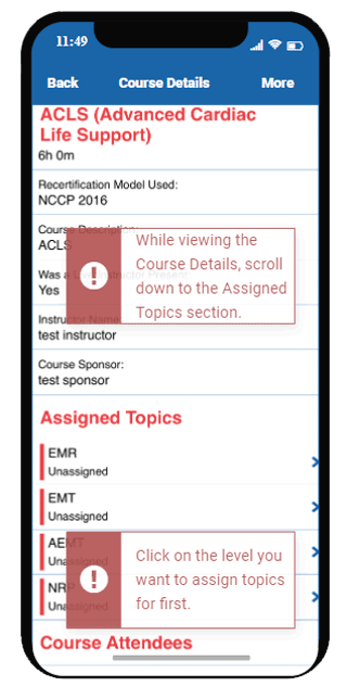 Training Officer Assign Topics